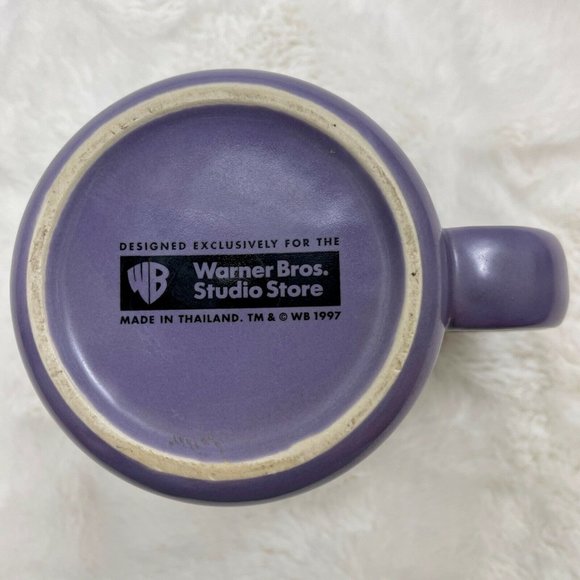 Vintage 1997 Warner Bros. Bugs Bunny Is It Lunch Time Yet 14oz Mug Purple - Picture 8 of 8